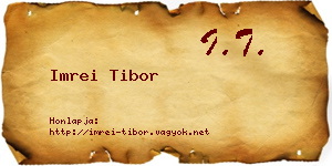 Imrei Tibor névjegykártya